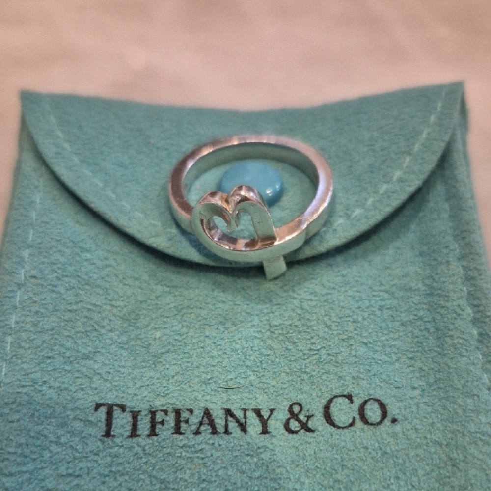 Tiffany & Co. Silver Open Heart Ring